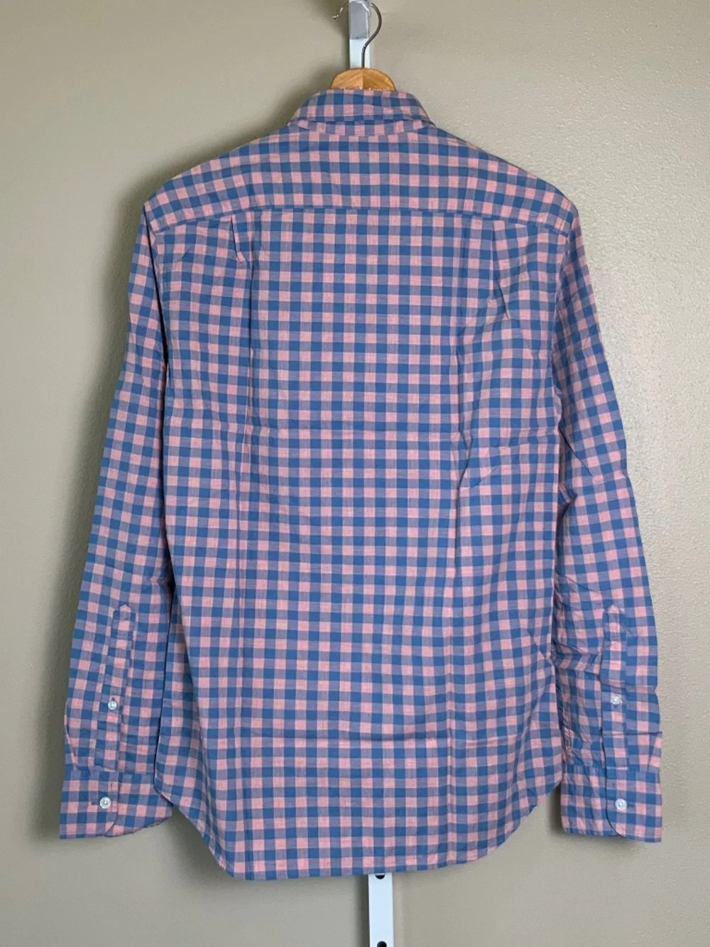 J. Crew Slim Heathered Cotton Gingham Button Down Oxford Shirt